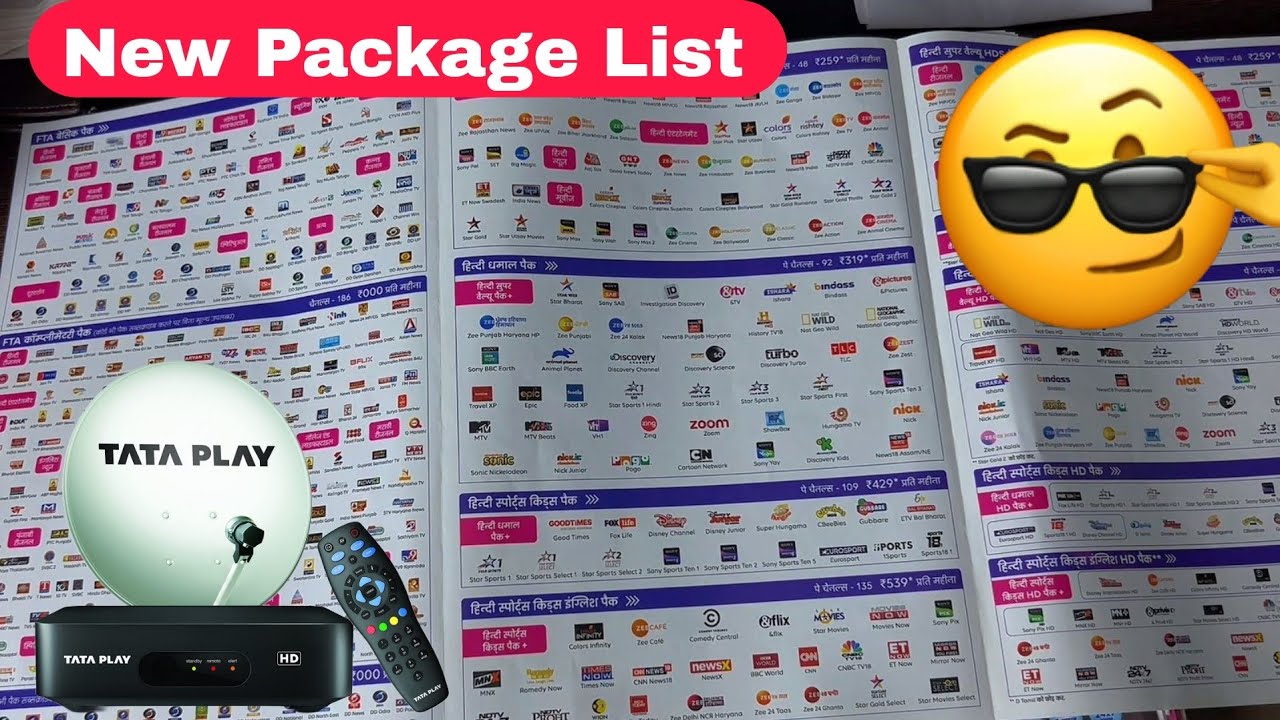 Tata Play Channel List | Tata Play Package | Tata Play Recharge Plans | Tata Sky Pamplet Pack | DTH