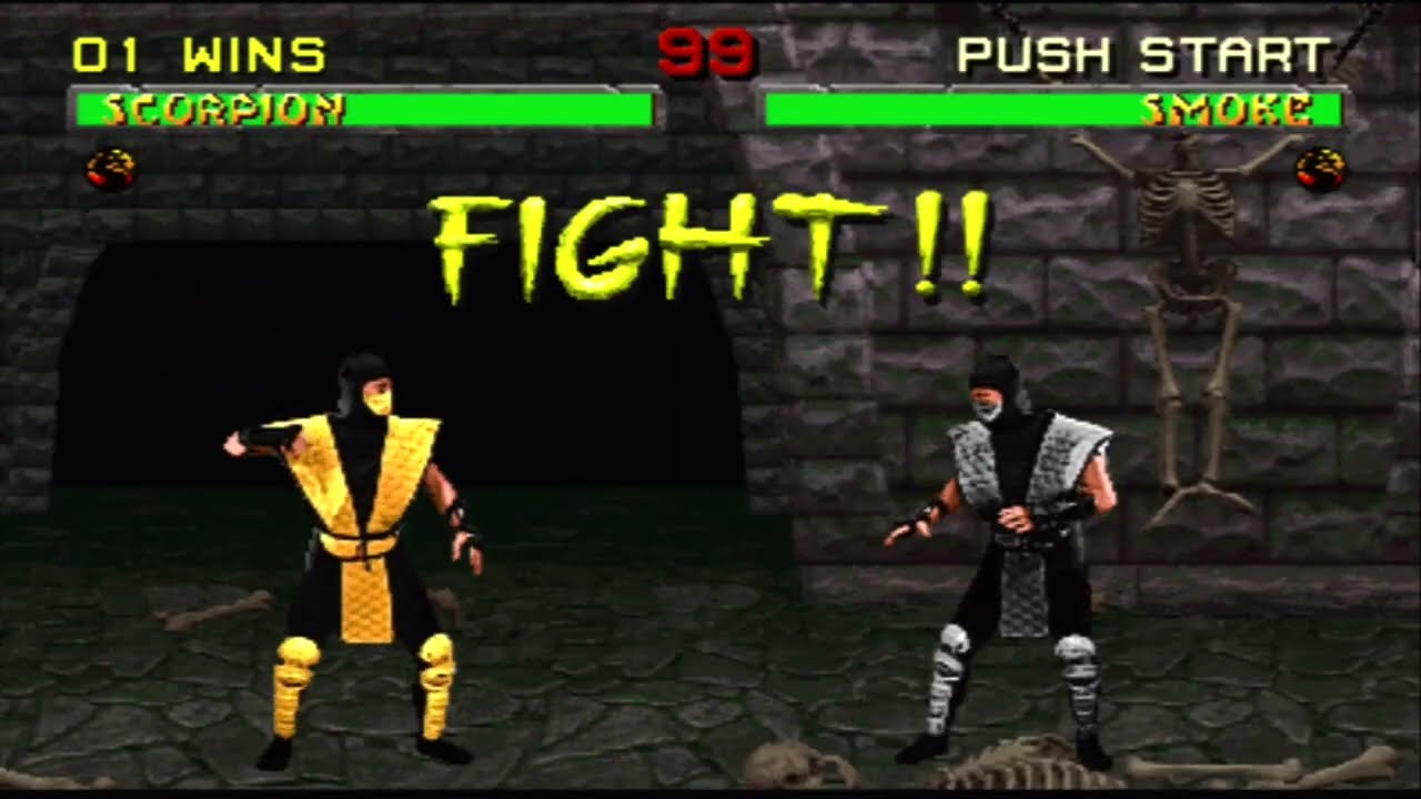 MK2 - Secret Smoke Boss Fight (Scorpion vs. Smoke)