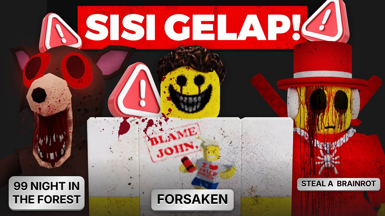 SISI GELAP TIAP GAME ROBLOX!! DARI FORSAKEN SAMPAI STEAL A BRAINROT..