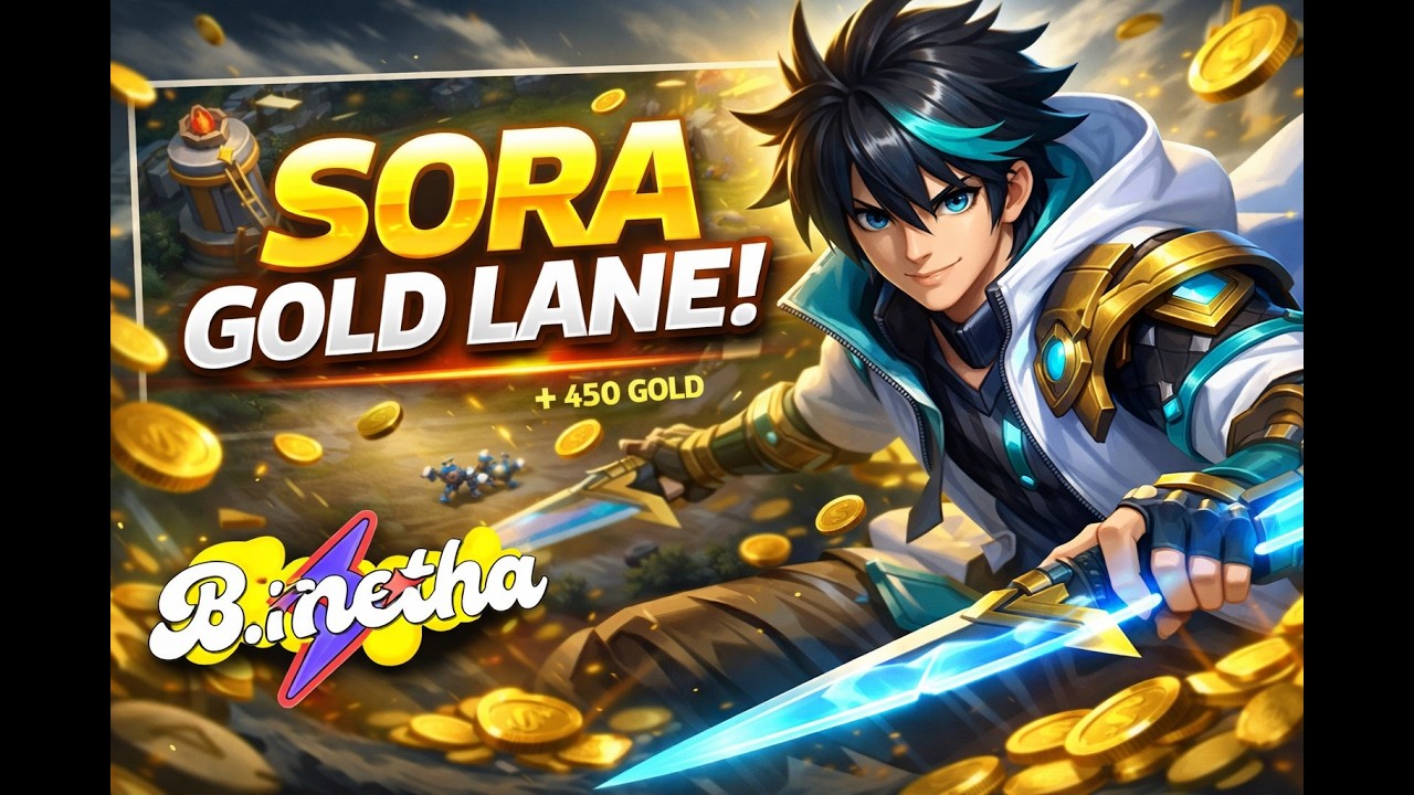 Sora Gold Lane ternyata enak juga di Mode Rank - #mobilelegend #mlbb #mobilelegends