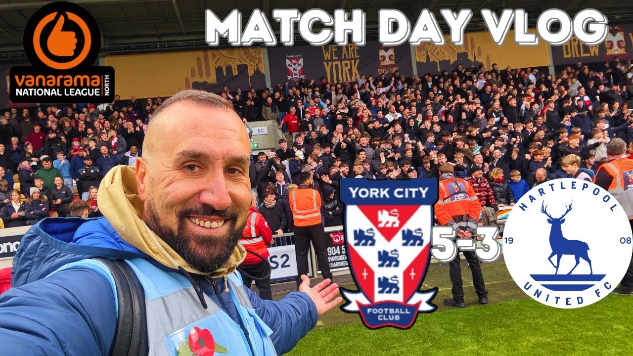 GOAL FEST AS YORK CITY STAY TOP OF THE LEAGUE!! York City 5-3 Hartlepool United