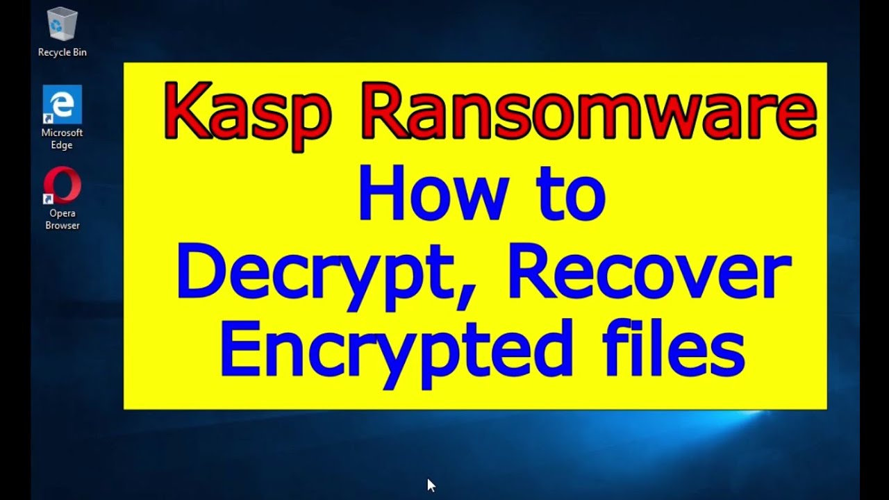 Kasp virus (ransomware). How to decrypt .Kasp files. Kasp File Recovery Guide.