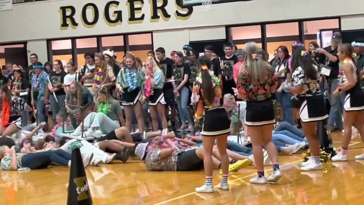 Pep Rally Table Surfing Rogers Eagles