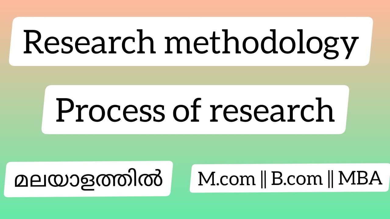 research methodology || process of research || m.com b.com mba bba