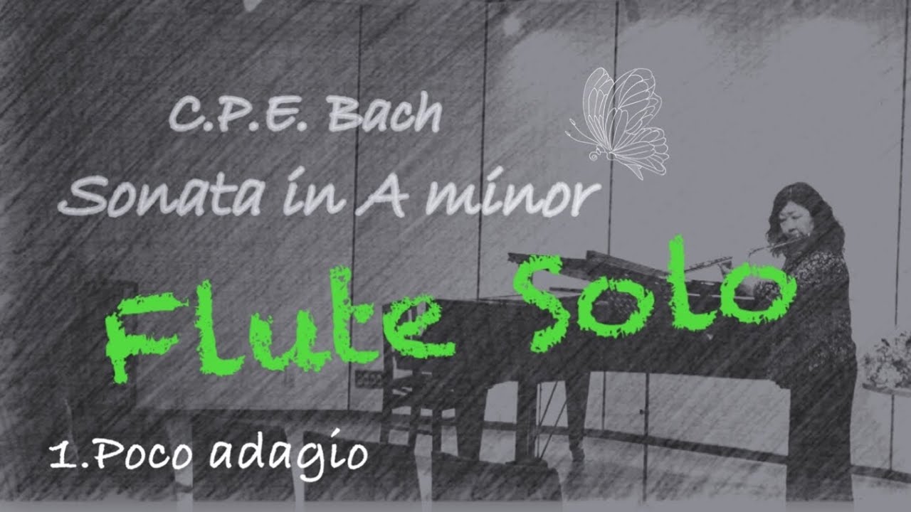 C.P.E.バッハ 無伴奏フルートソナタ イ短調 1.Poco adagio／Sonata in A minor (Wq.132)