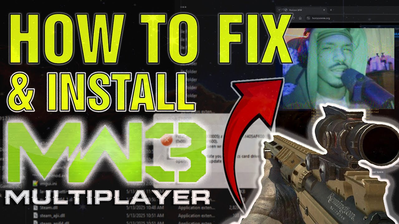 How to Install MW3 REMASTERED *EASY + FIX Server Browser / Look Up & Down Issue (Horizon MW Client)