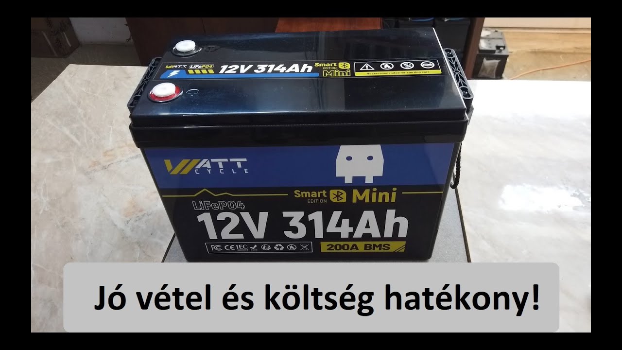 Wattcycle 12,8V 314Ah lifepo4 Teszt, van kapacitás!