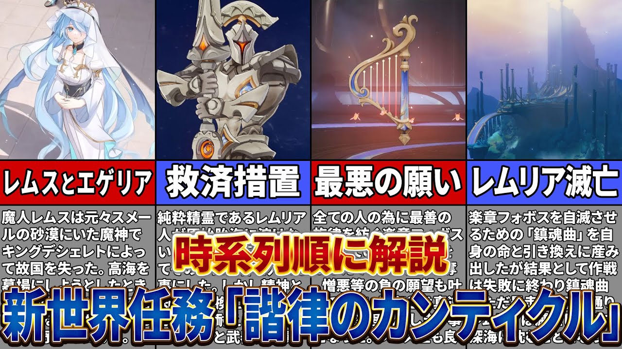 【原神】世界任務「諧律のカンティクル」を時系列順に解説！レムリア文明の始まりと終焉がヤバすぎる【ゆっくり解説】