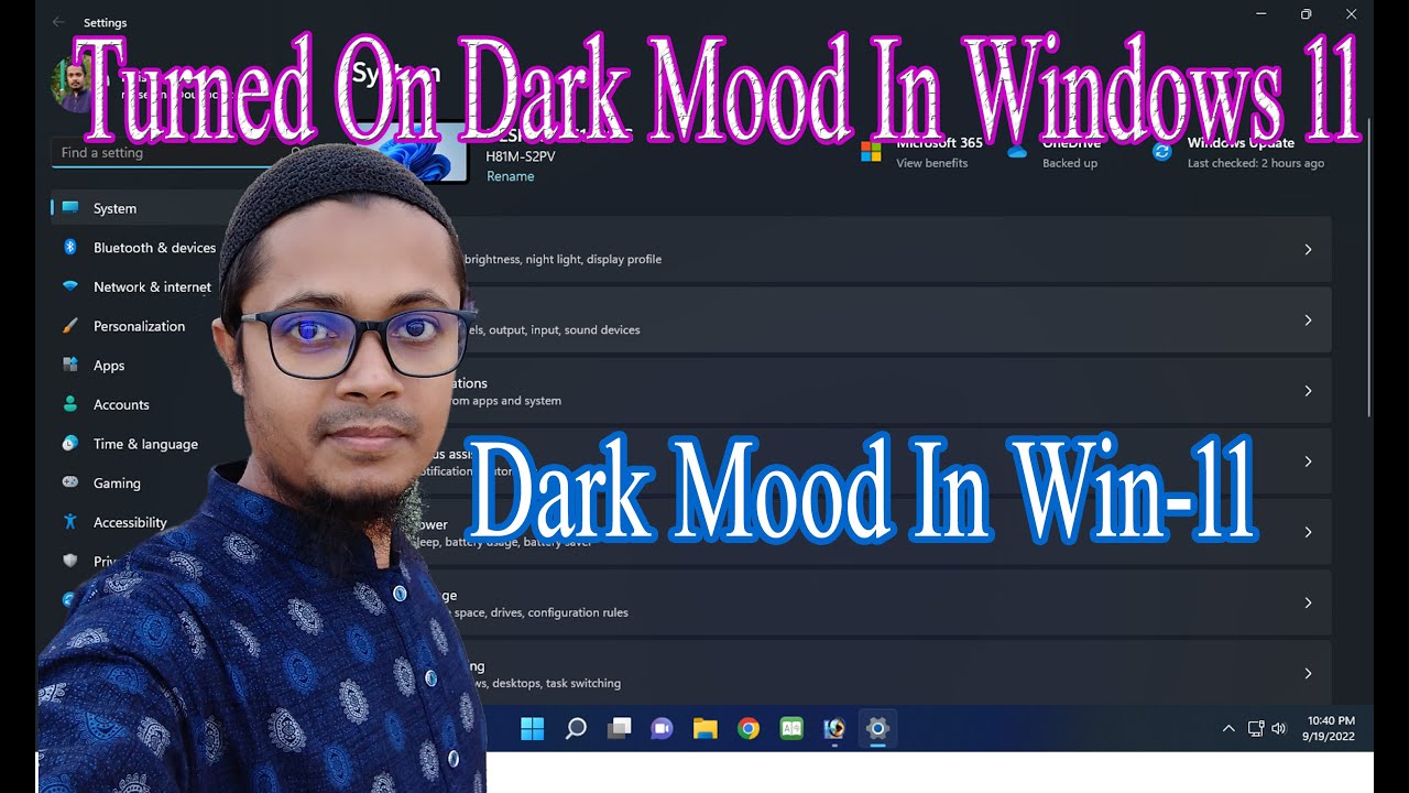 How to Turned On Dark Mood In  windows 11@Grow With ICT