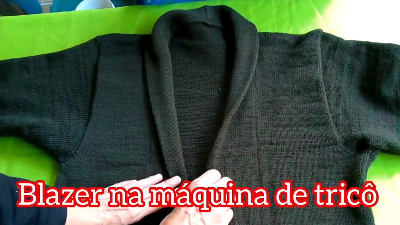 “Blazer de Tricô na Máquina | Modelo Aberto sem Botão – Passo a Passo”