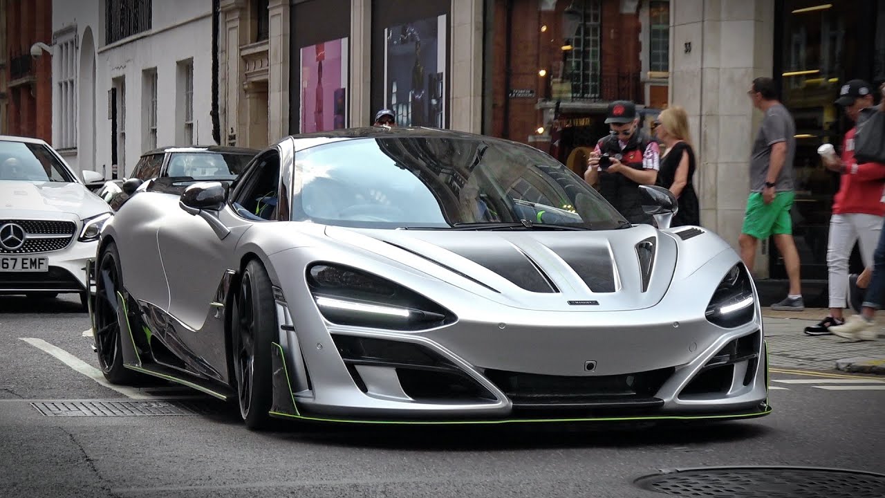 MANSORY McLaren 720S. Start up and loud acceleration sounds around Central London!!!