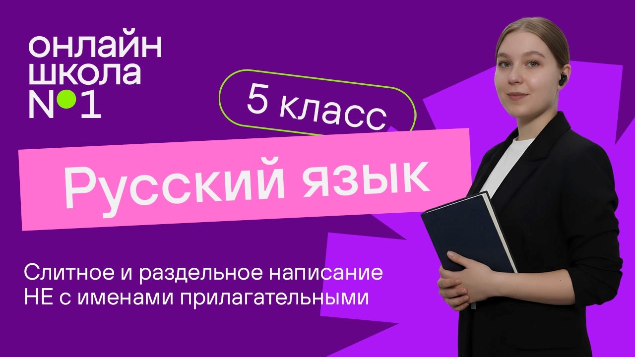 Слитное и раздельное написание НЕ с именами прилагательными. Видеоурок 46. Русский язык 5 класс