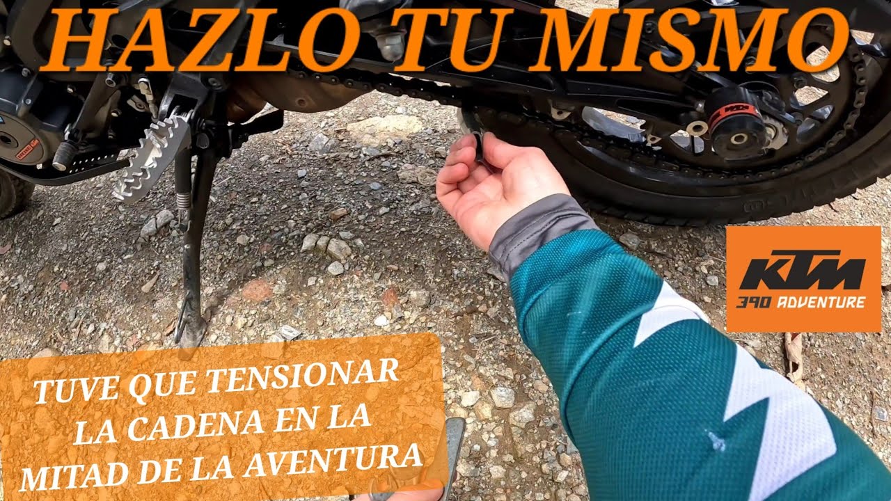 Como tensionar cadena a la KTM 390 ADVENTURE,  fácil - TUTORIAL - GUÍA - HAZLO TU MISMO