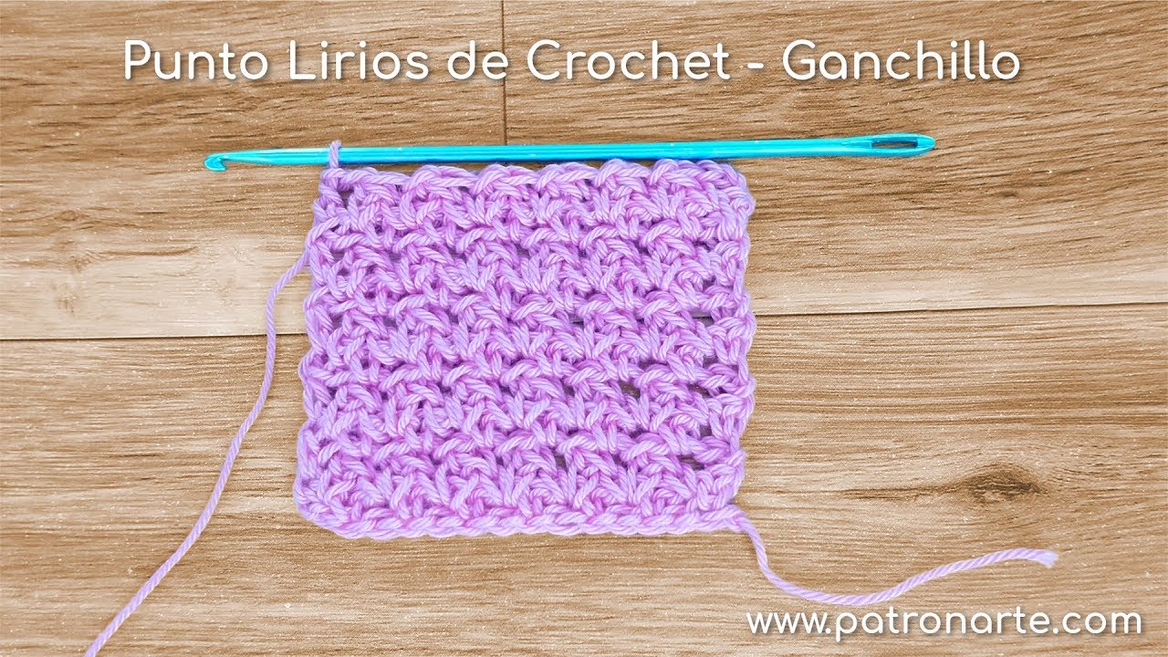 Punto Lirios de Crochet - Ganchillo Paso a Paso
