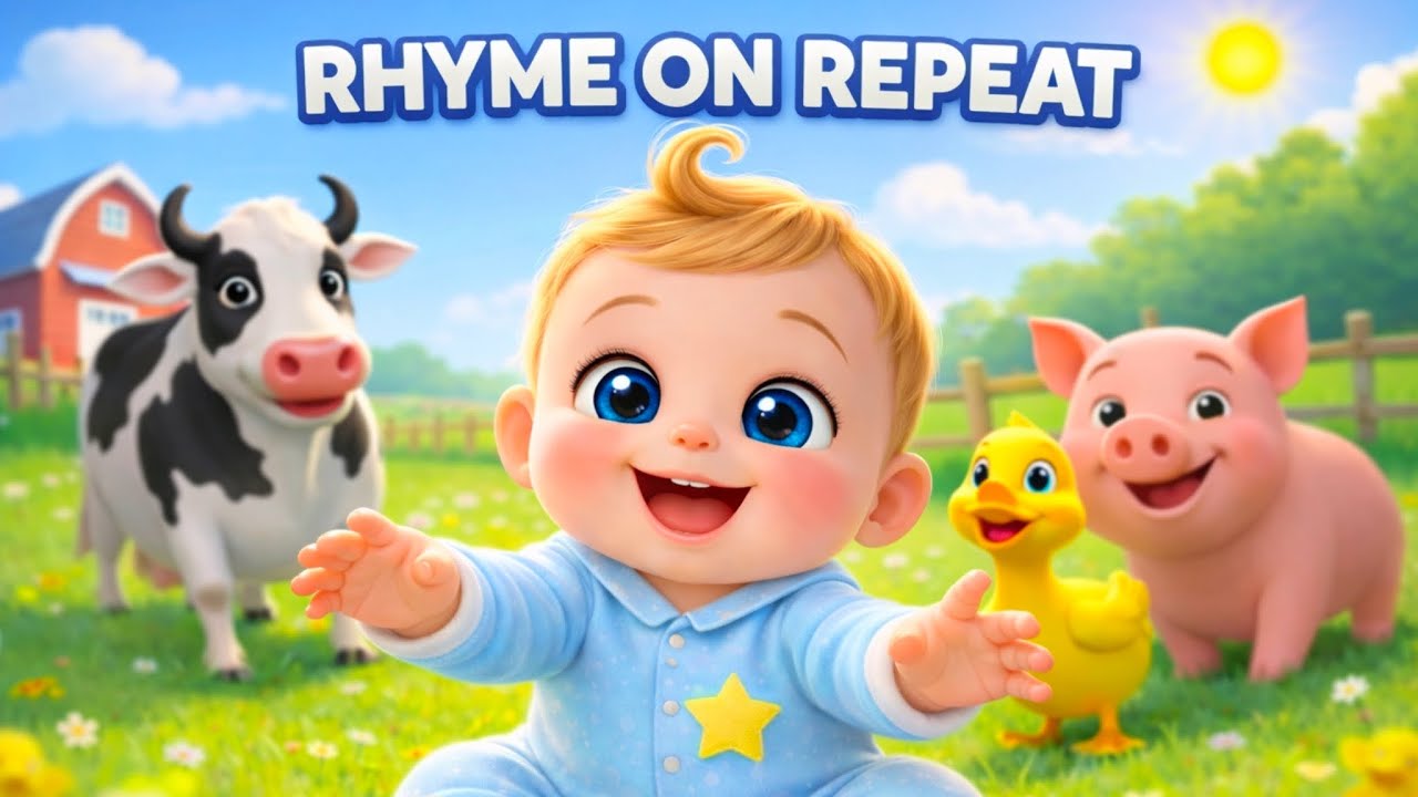 Old MacDonald Had a Farm 👩‍🌾🐮 | Animals Sounds Song | Nursery Rhyme on Repeat for Learning 