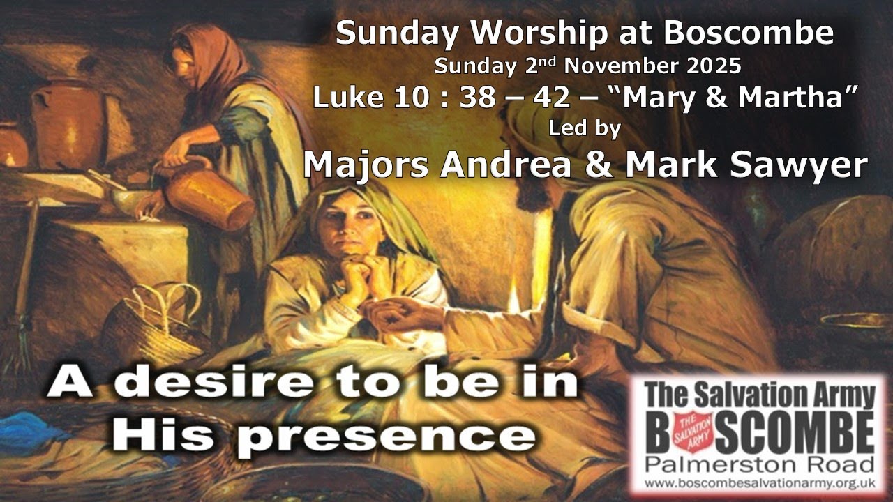 Sunday Worship at Boscombe - Sunday 2nd November 2025