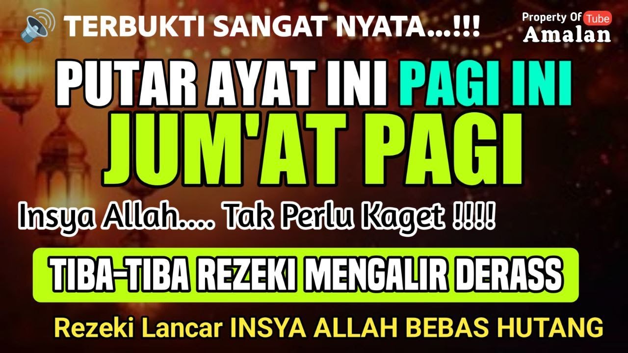 LANGSUNG DI KABULKAN ‼️Dzikir Jum'at Pagi | 100 ribu Malaikat Turun | Rezeki Lancar & Panjang Umur