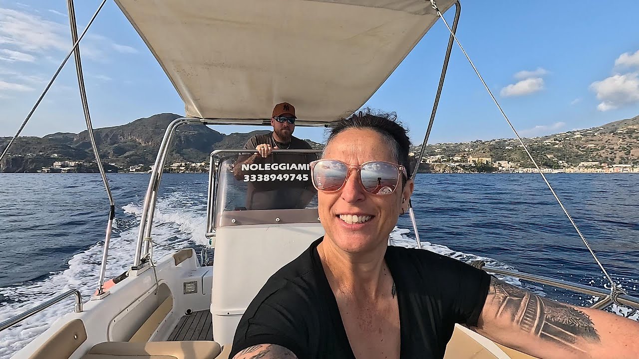 Italy: Lipari Day 4, Part 1 Hiring a boat and traveling around the island.
