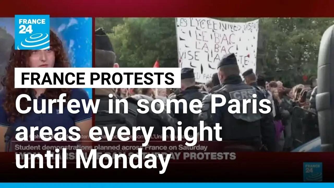Curfew imposed in certain areas of Paris every night until Monday morning &bull; FRANCE 24 English