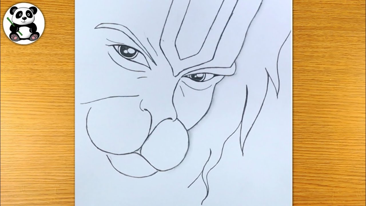 Maharaj Hanuman pencil drawing | lord bajrangbali pencil skech ​⁠​⁠@TaposhiartsAcademy