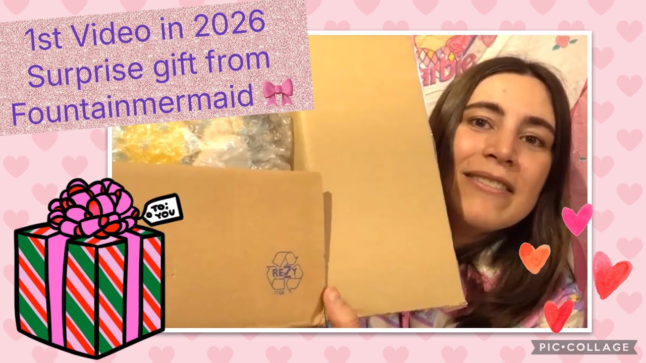 1st video in 2026 unboxing a surprise box from @fountainmermaid