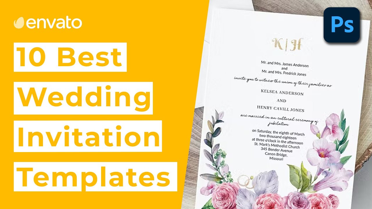 10 Best Photoshop Wedding Invitation Templates