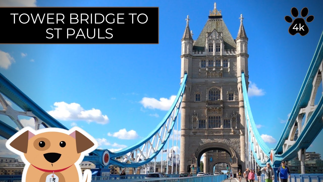Tower Bridge to St Pauls (via South Bank and Borough Market) - London Walking Tour [4K]