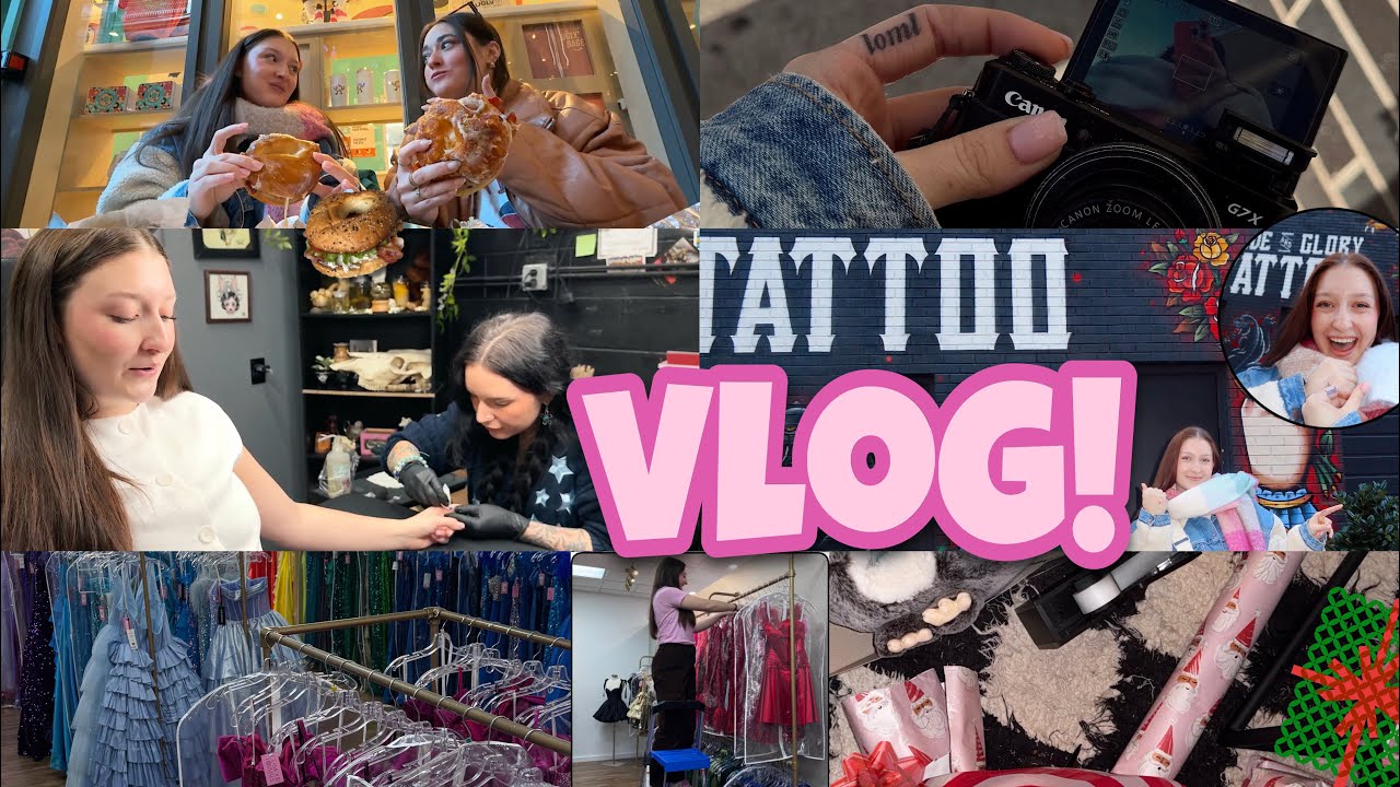 VLOG! getting my first tattoo, nashville day, and work shifts!🩷✨