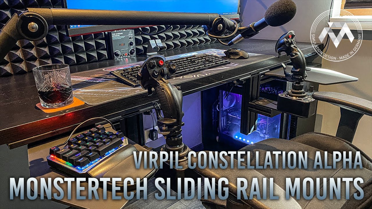 Monstertech SLIDING RAIL Dual Stick Virpil Setup для Star Citizen