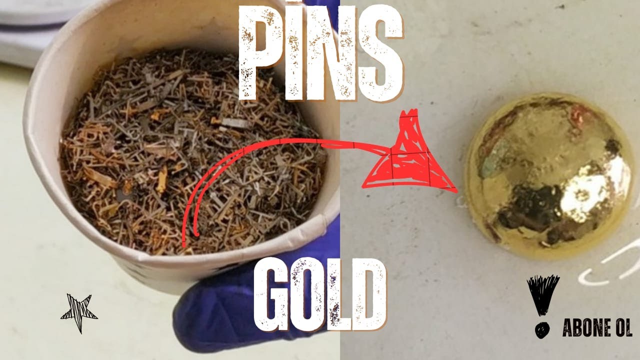 YARI DEĞERLİ PİNLERDEN ALTIN ÇIKARMA / REMOVING GOLD FROM GOLD PLATED PINS