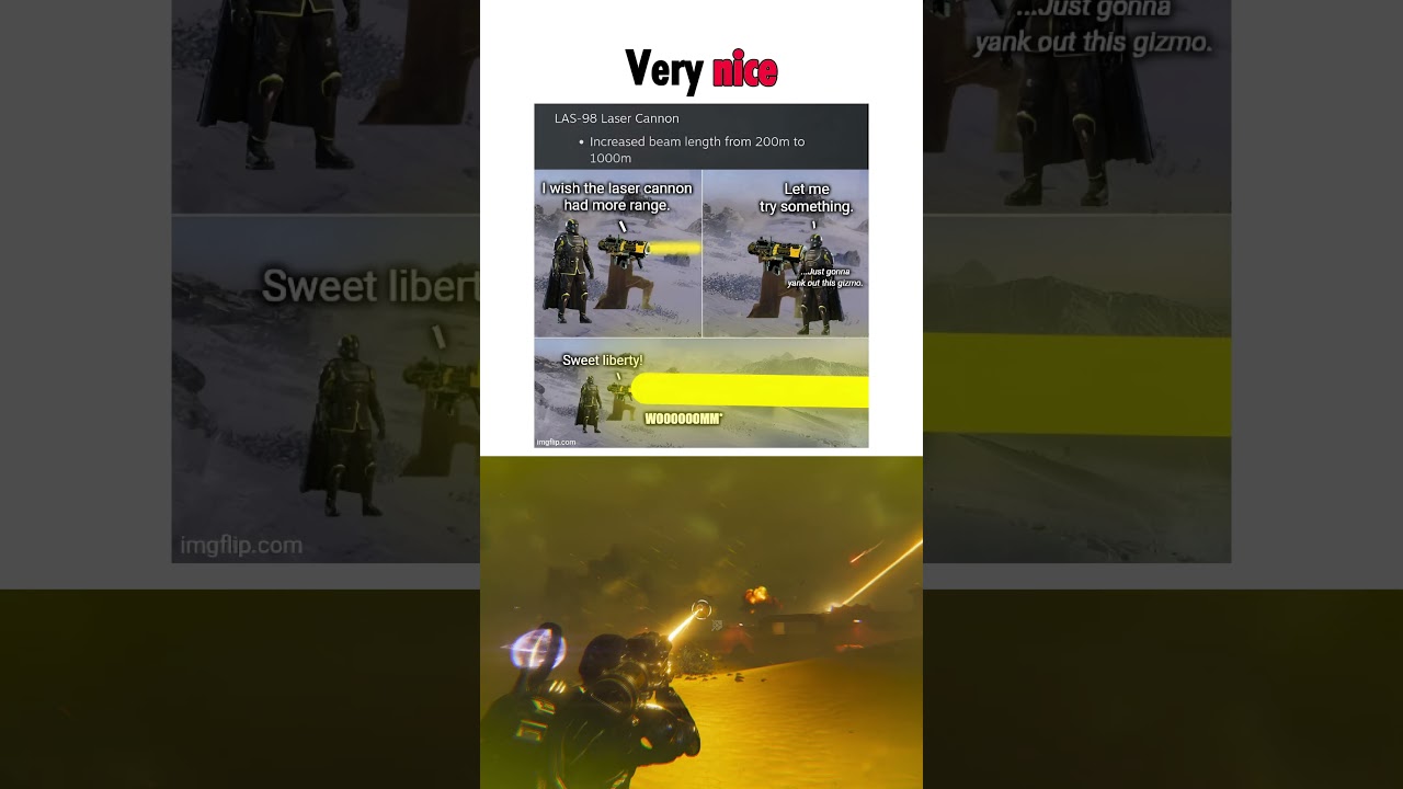 I wish the laser cannon had more range - Helldivers 2