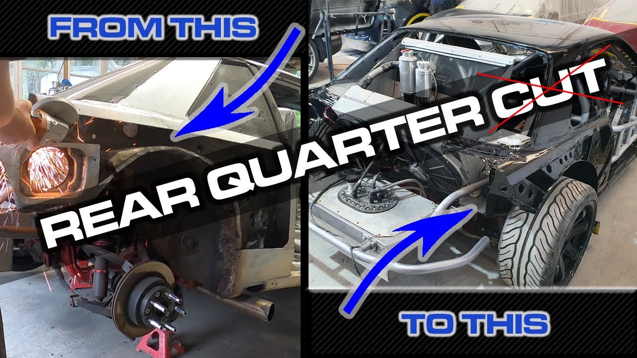 Cutting out the S13 REAR QUARTER PANELS & FRESH paint job