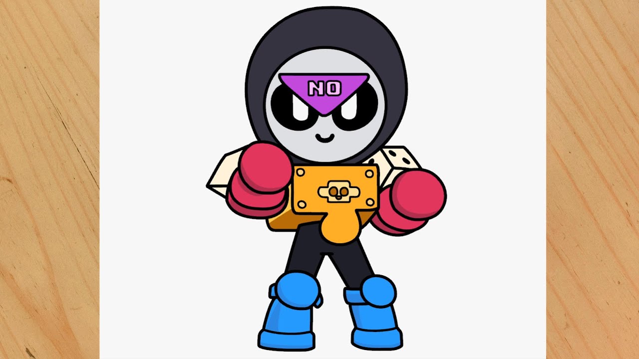 Como dibujar a Meeple Brawl Stars nuevo brawler