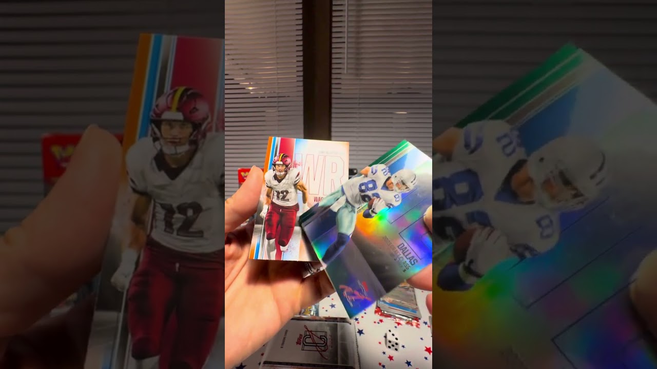 Dice roll to se what I open first. Topps Signature Football 2024, Pokémon or mystery pack. 4 of 6