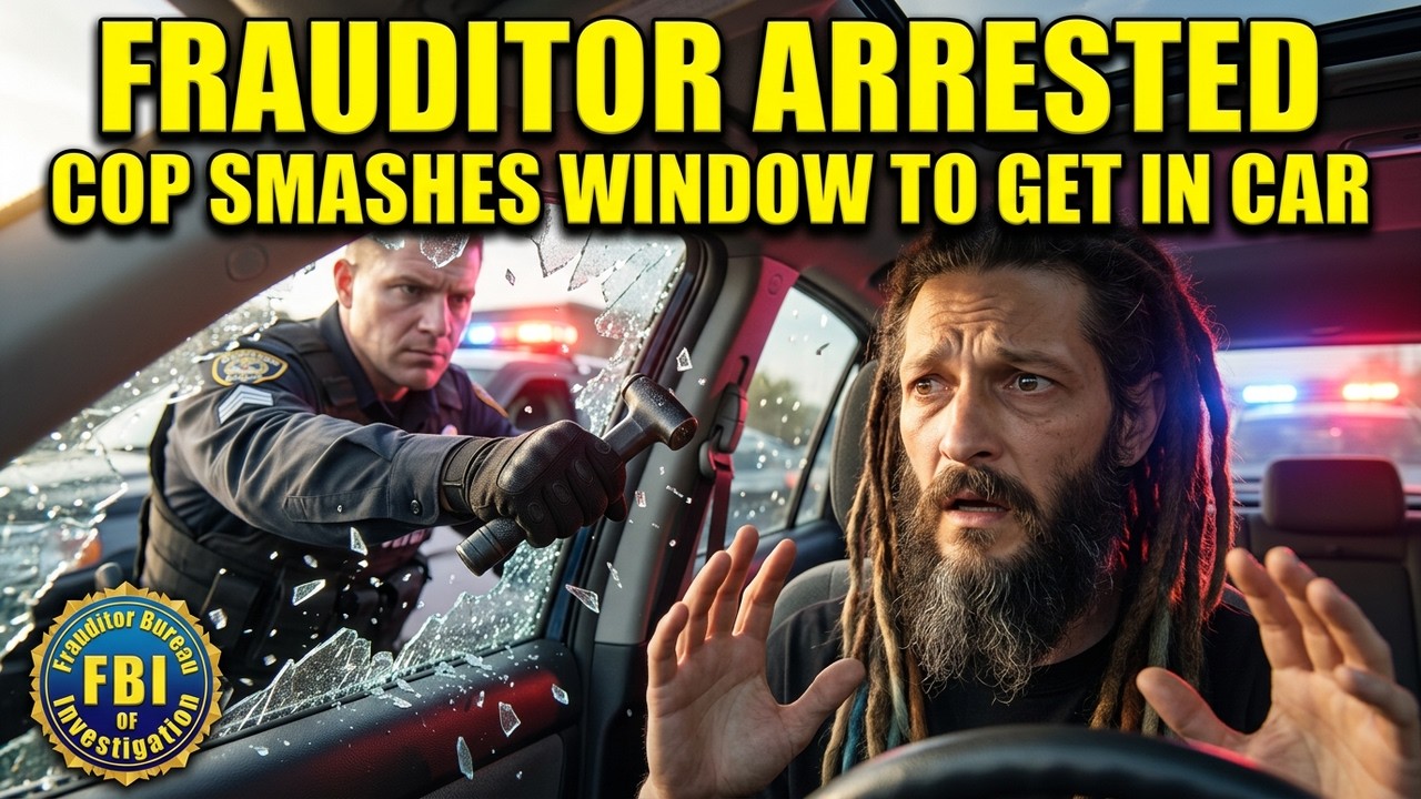 Frauditor Arrested Cop Smashes Window Get's Frauditor out of Car