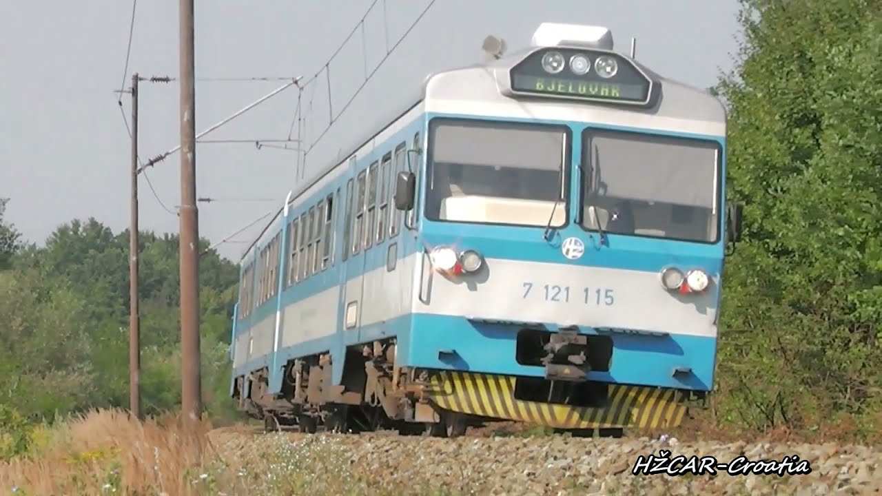 HŽ Vlakovi 7121 Macosa. Croatian train DMU class 7121 Macosa. (Croatian Railways 2015-2016.)