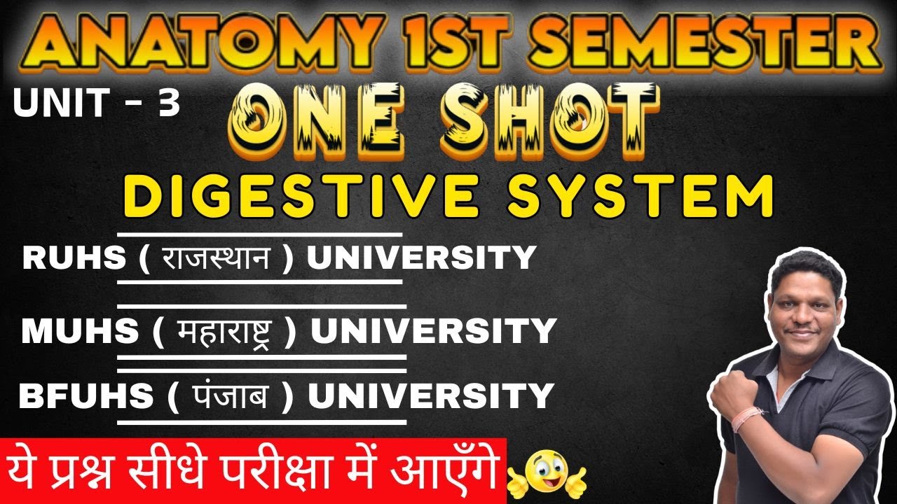 ONE SHOT ANATOMY REVISION CLASS I B. Sc NURSING DIGESTIVE SYSTEM IN HINDI | NURSING LECTURE 2024