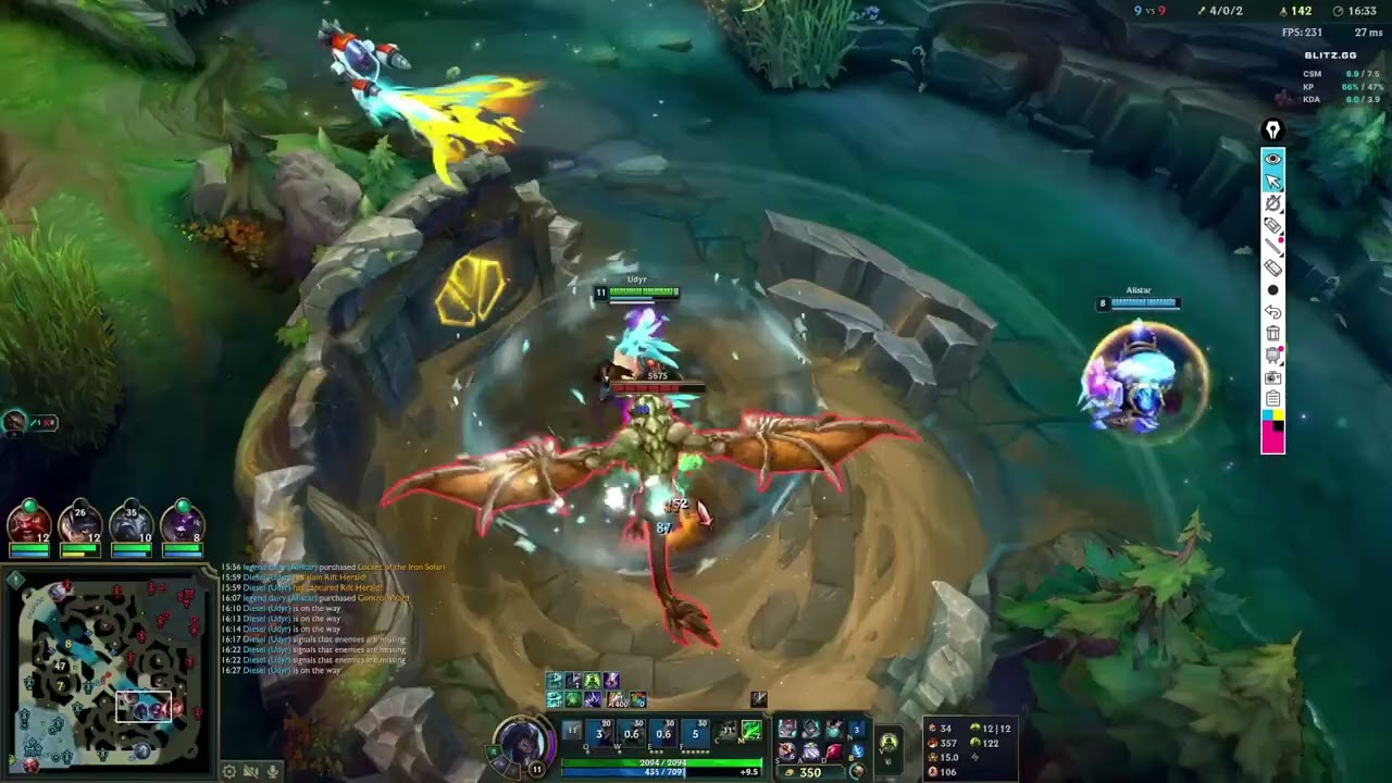 Udyr vs Zed - perfect 9 min, then troll perma, bad recalls, not prio'ing drake