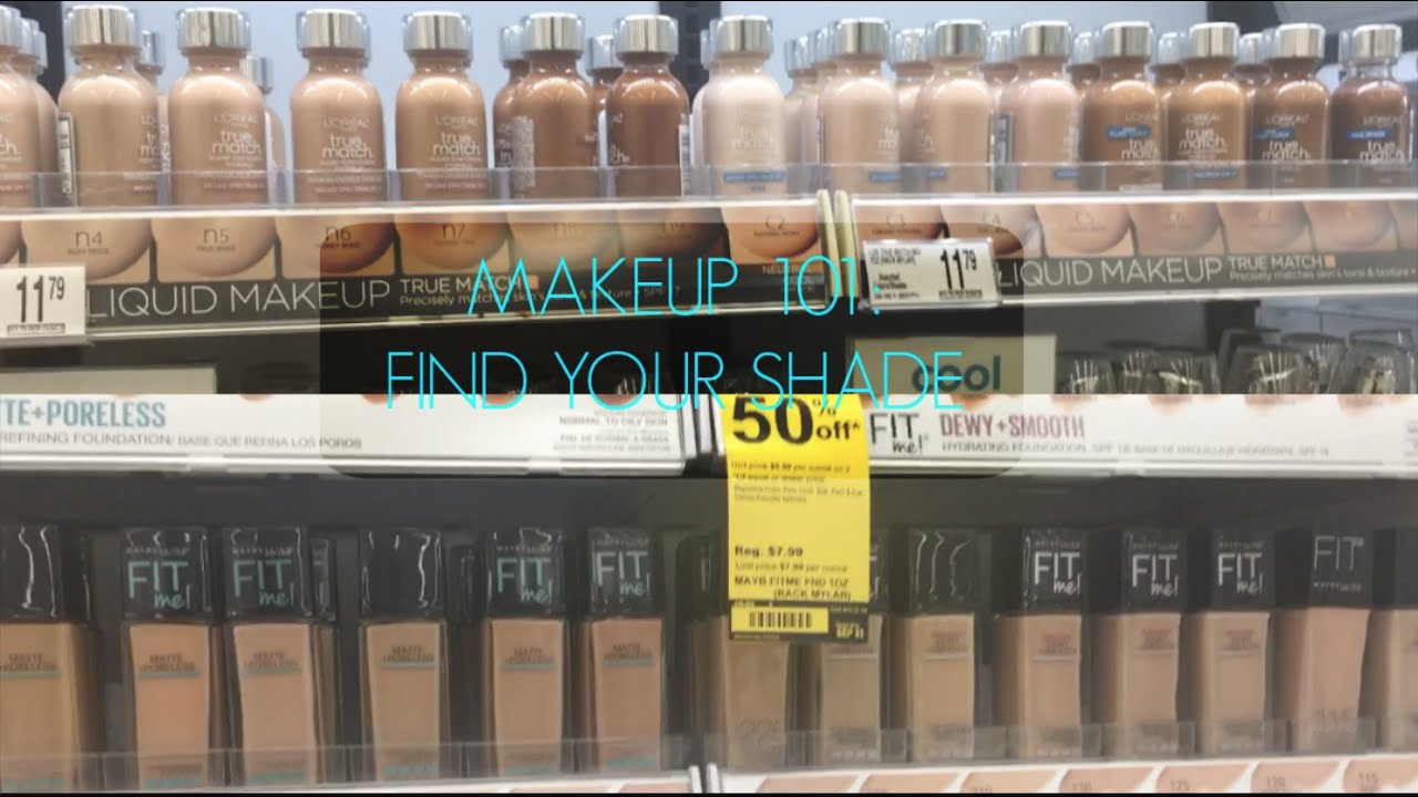 How To Find Your Foundation / Concealer Shade Color in DRUGSTORES | MAKEUP 101
