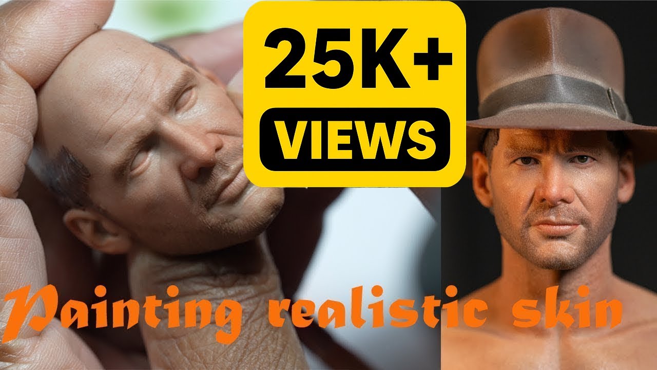 Mastering Realistic Skin Tones: Painting Indiana Jones 1/6th Scale sculpt