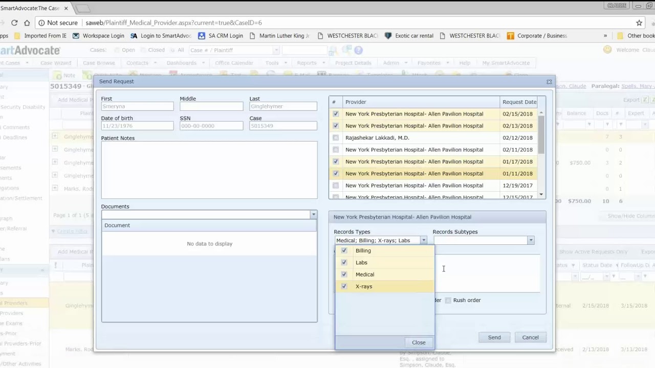 How to Send Medical Records Request to Retrieval Service