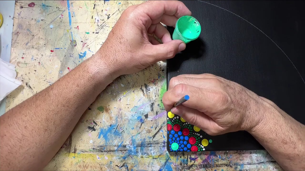 mandala puntillismo paso a paso