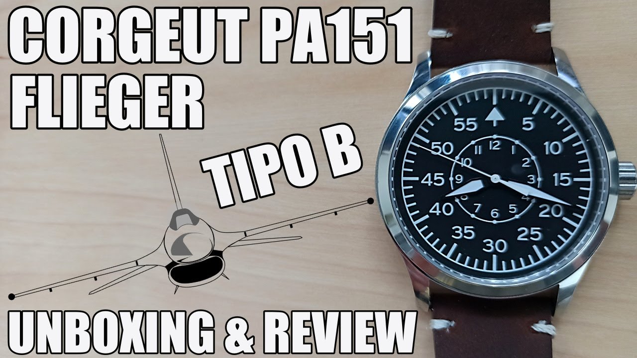 Corgeut Flieger PA151❤️ Reloj automático de piloto aviador. Miyota+Zafiro. UNBOX y RESEÑA en Español