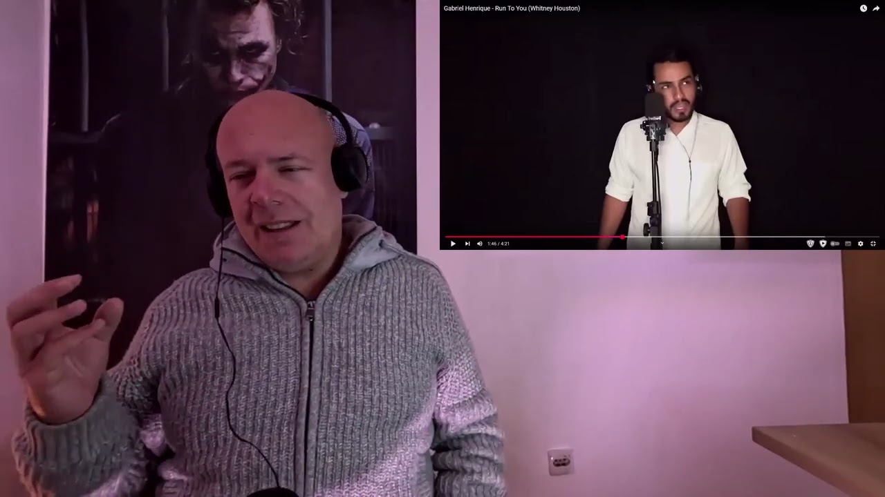 Singer reacts to Brasilian singer  Gabriel Henrique - Run To You ( Cover ) Reaction