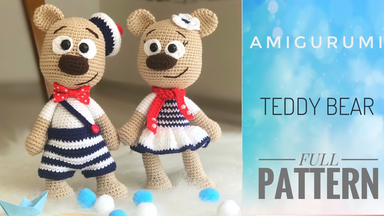 AMIGURUMI Ayıcık Tarifi ( Teddy Bear Crochet Tutorial) (ENGLISH SUBTITLES ON)