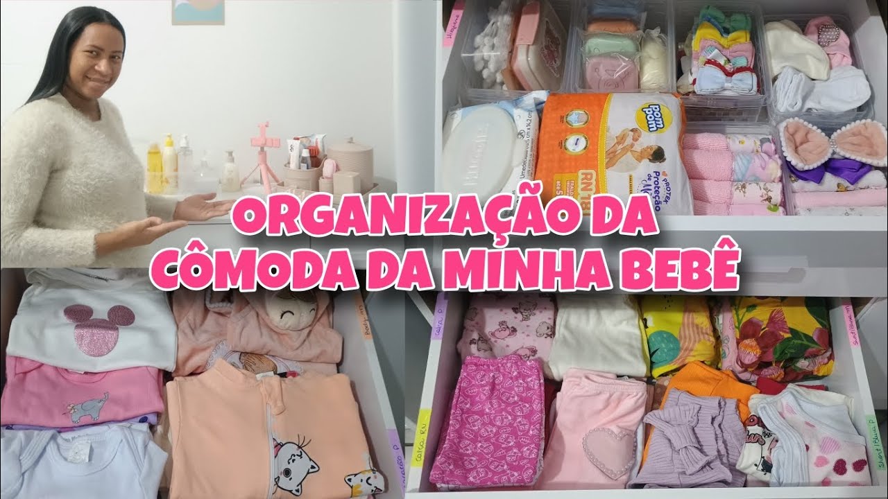 ORGANIZAÇÃO DA CÔMODA DA MINHA BEBÊ | SIMPLES E FOFA 💕✨
