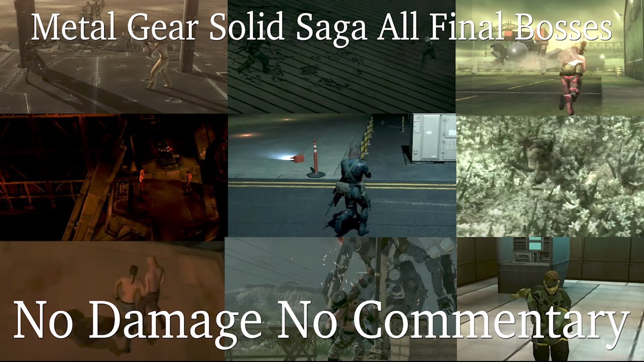 Metal Gear Solid Saga No Damage All Final Bosses (No Commentary)