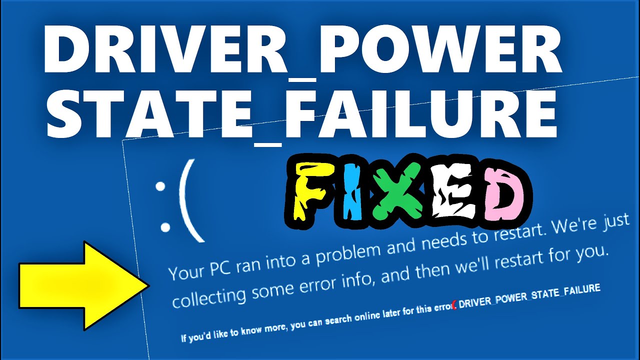 Исправление ошибки состояния питания драйвера в Windows 10 | Как исправить DRIVER_POWER_STATE_FAI...