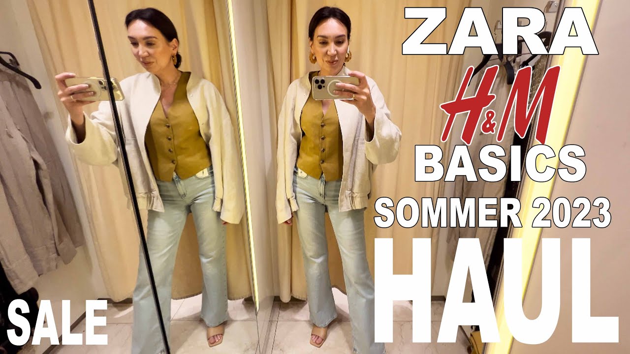 XXXL ZARA H&M HAUL Basics Outfit | PERFEKTE JEANS  | Sommer SALE  2023 #natalinordbeauty