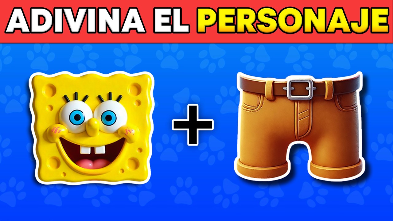 Adivina Los Personajes de BOB ESPONJA por los EMOJIS🧽⭐🦑Bob Esponja, Calamardo, Patricio Estrella...!